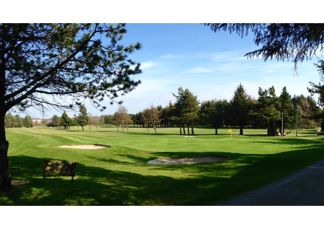 Deer Park with flag on golf course