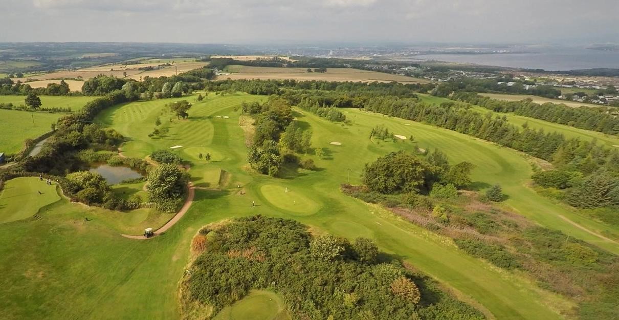 Aerial view of golf course