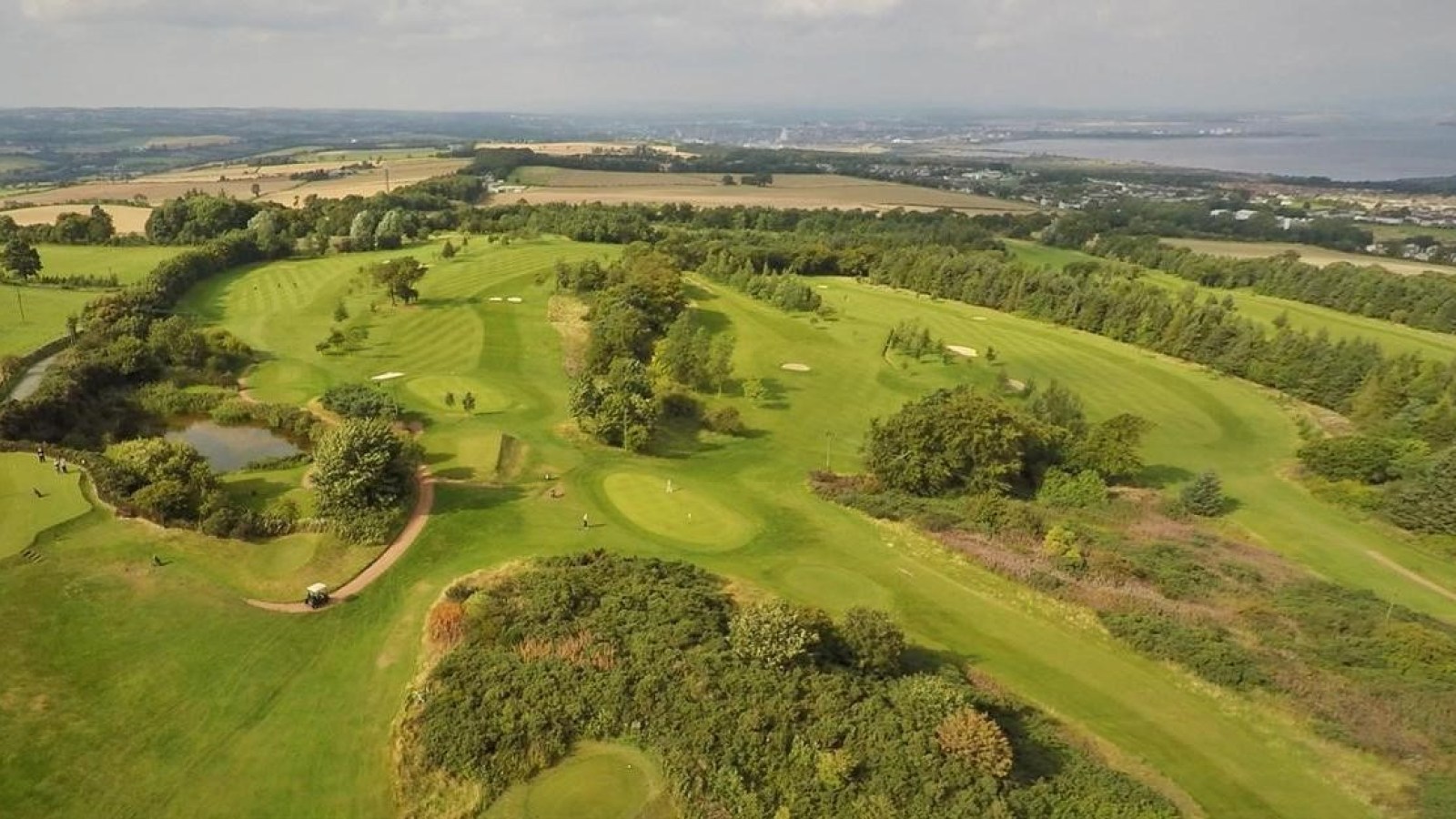 Aerial view of golf course