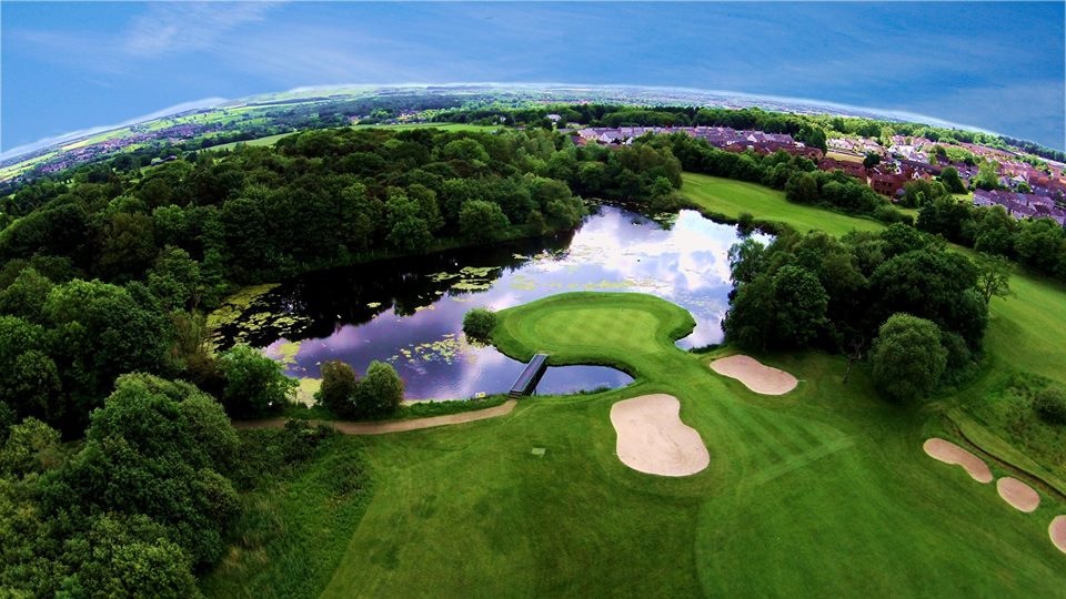 Pond on golf course