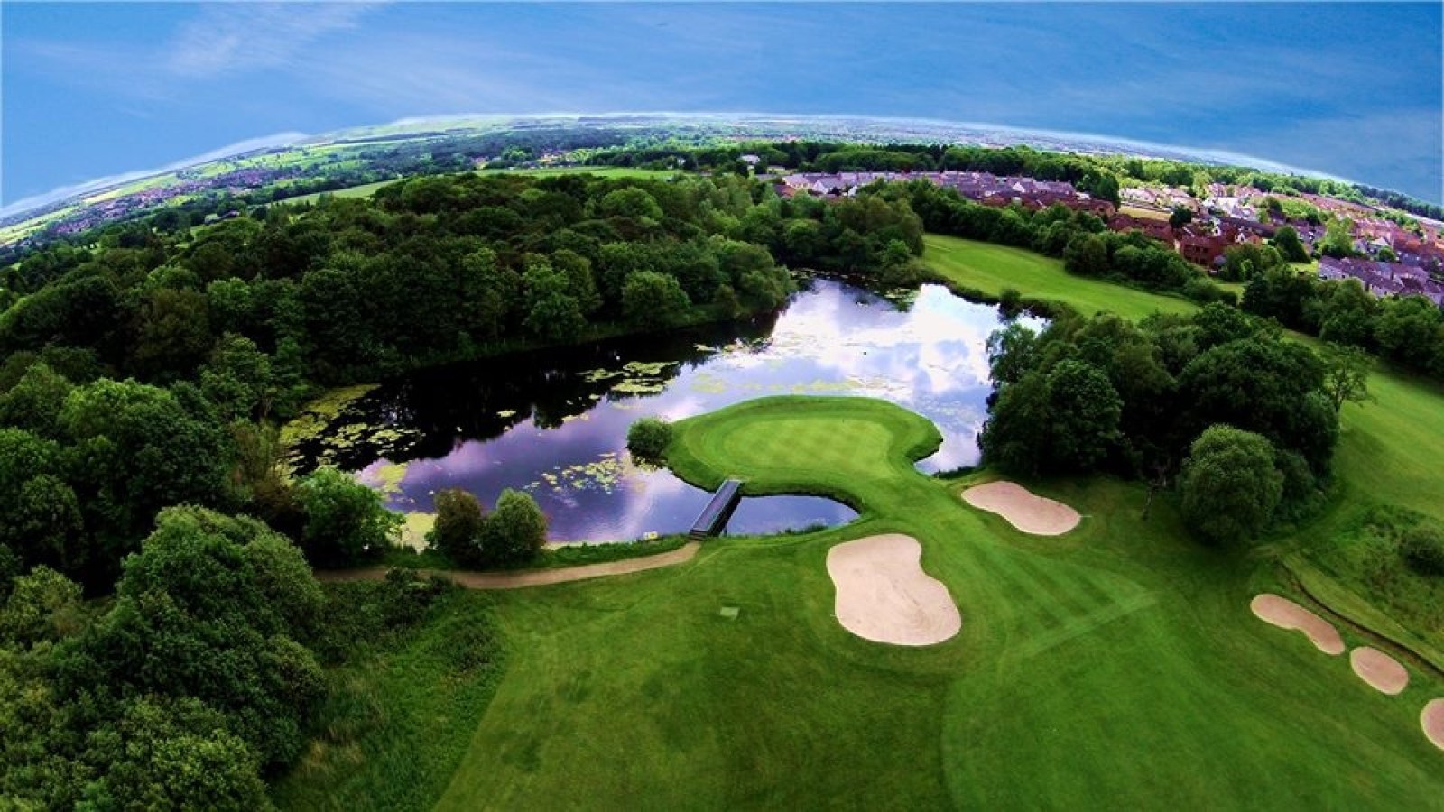 Pond on golf course
